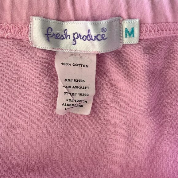 fresh produce pink cotton stretch skirt size tag medium but runs like a bigger m - Picture 2 of 2